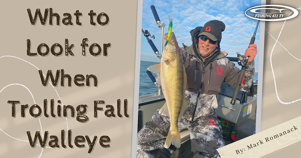 What to Look for When Trolling Fall Walleye