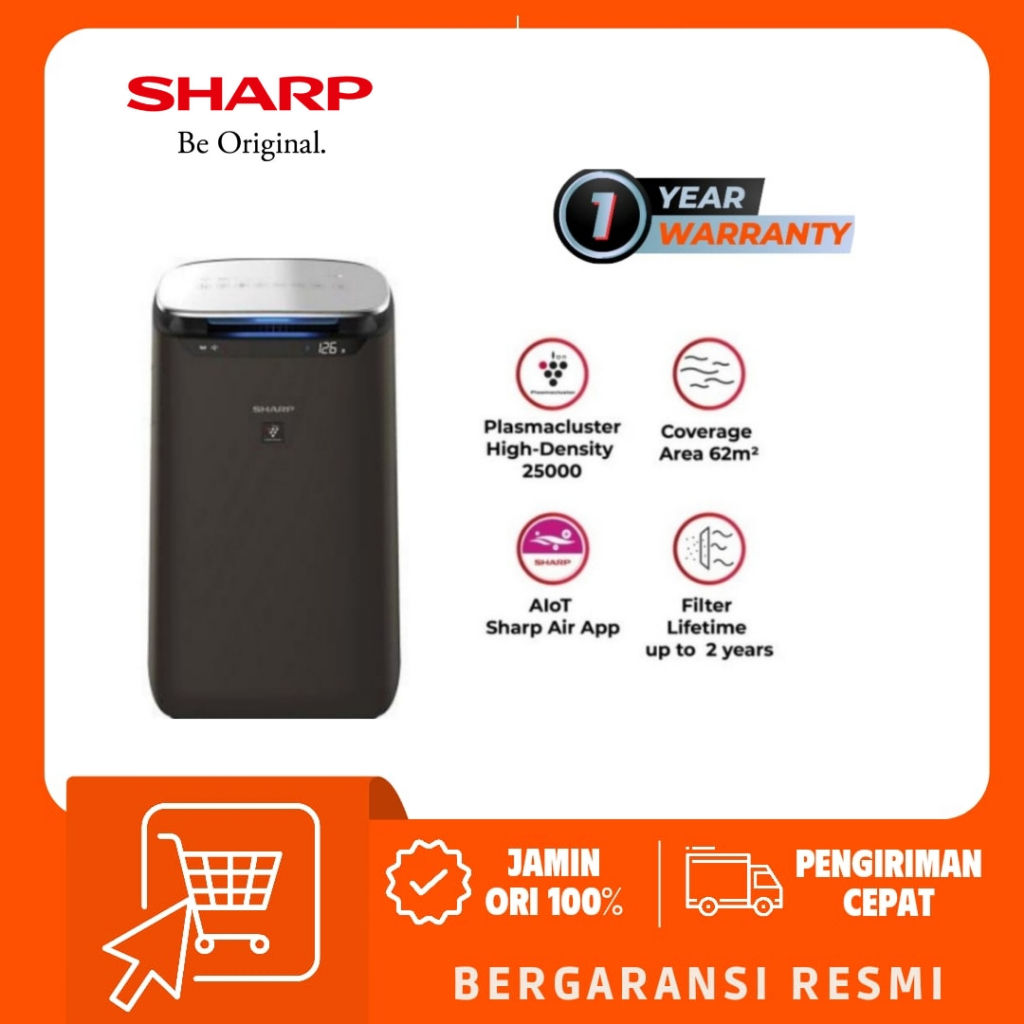 SHARP AIR PURIFIER FP-J80Y-H [Cover 62 m²]Smart Operation with AIot