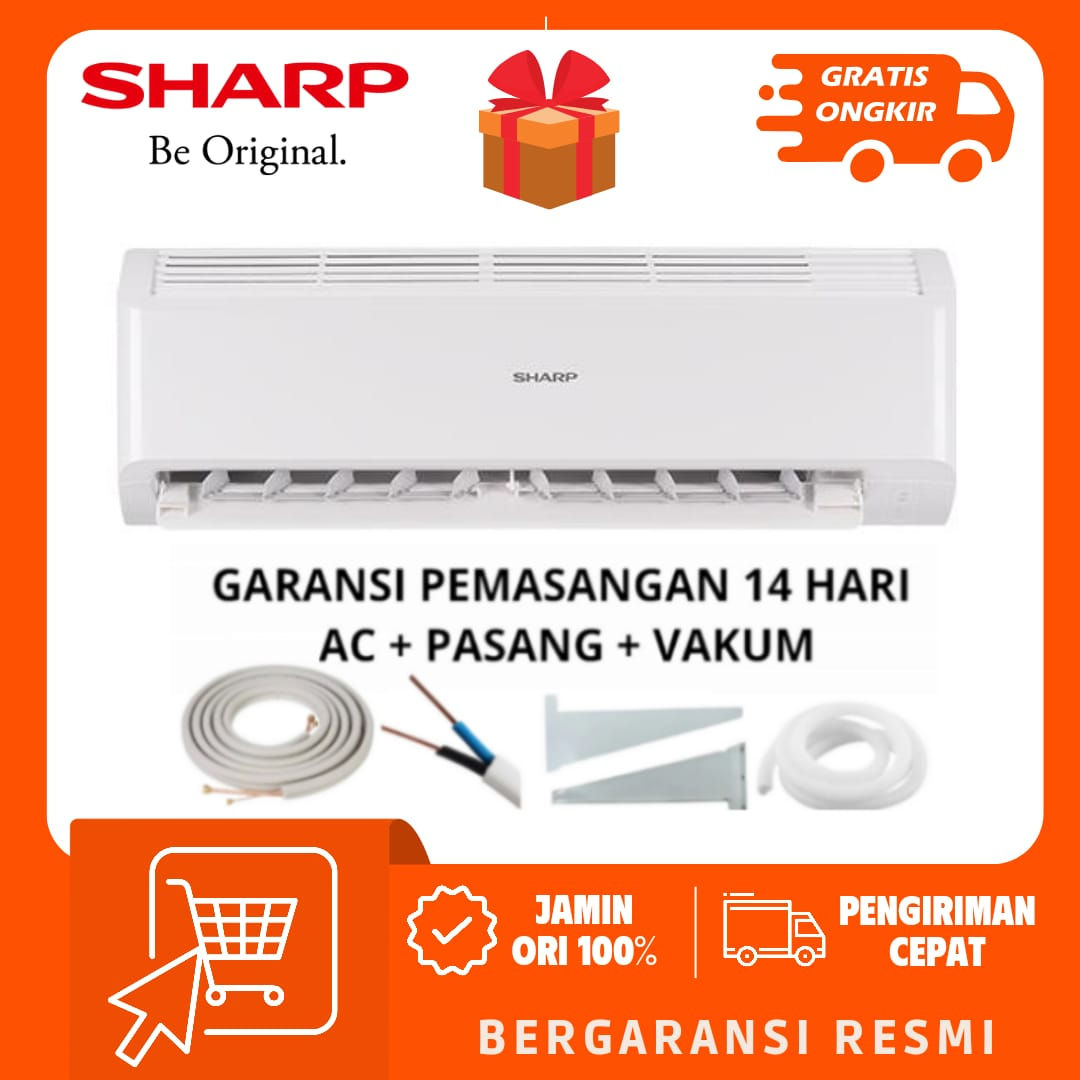 SHARP AC 1 PK + Pasang R32 Standard Garuda 09BEY