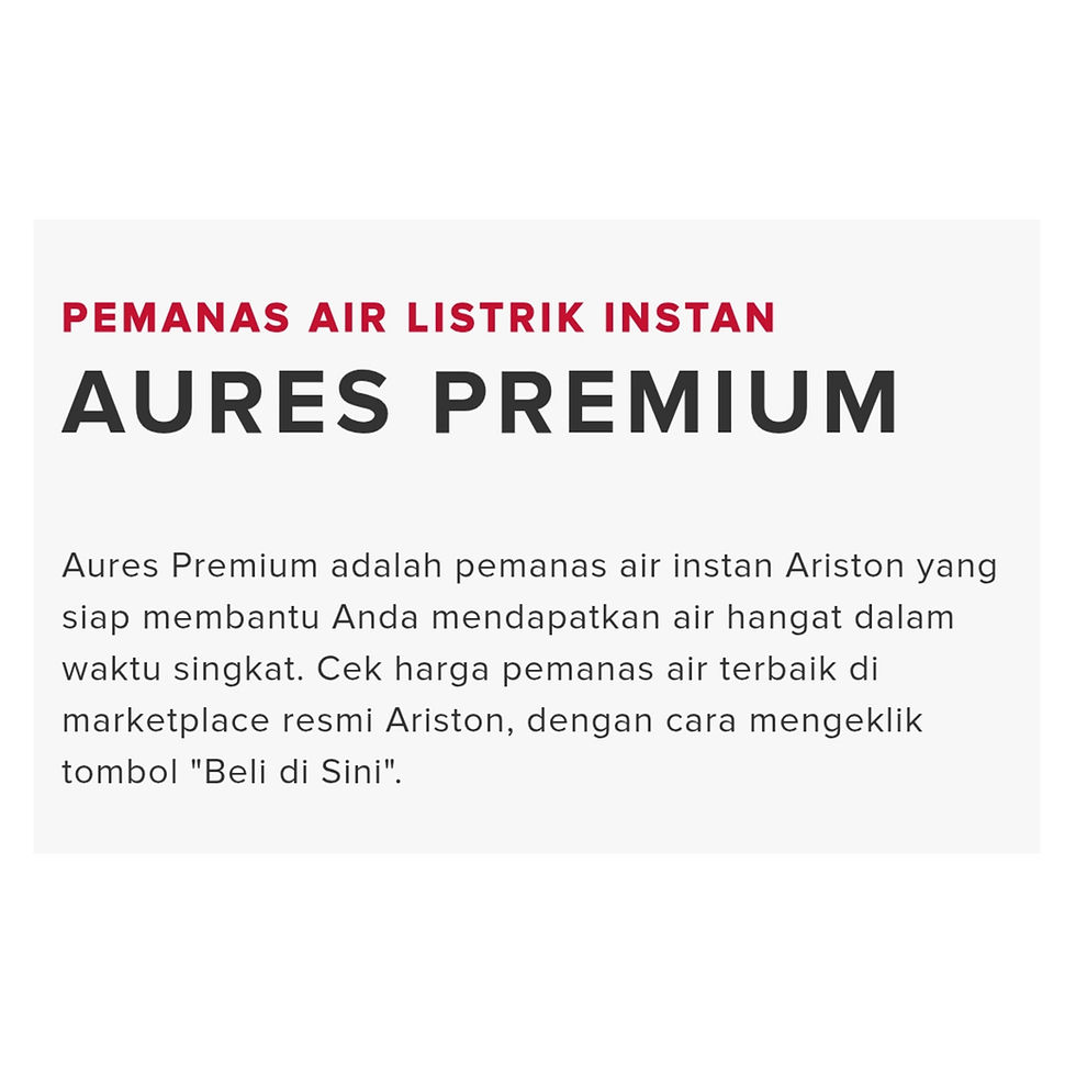 Thumbnail: ARISTON PEMANAS AIR LISTRIK INSTAN AURES PREMIUM