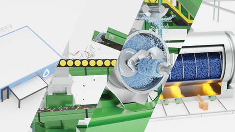 Blue Cycle Pyrolysis Factory Animations