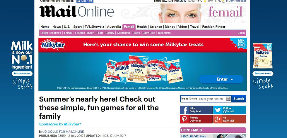 Milkybar family games