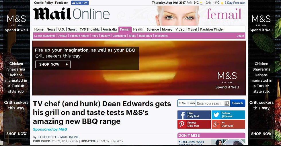 Dean Edwards tests M&S BBQ range