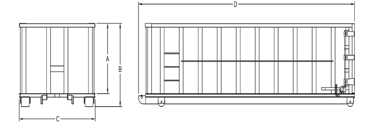 Solterra Recycling Solutions Roll Off sizes