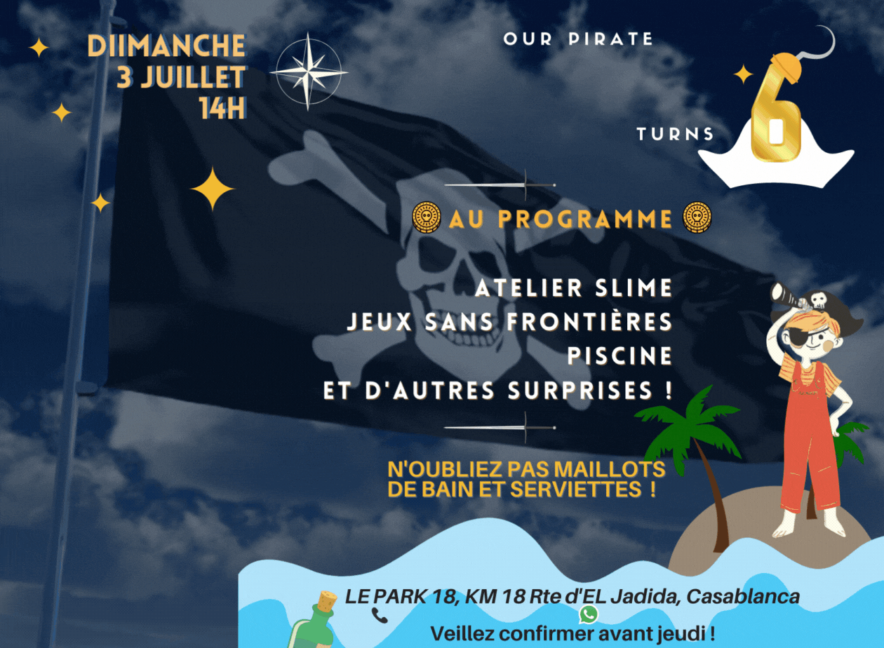 ANNIVERSAIRE CASABLANCA enfants activités parc piscine jeux plein air