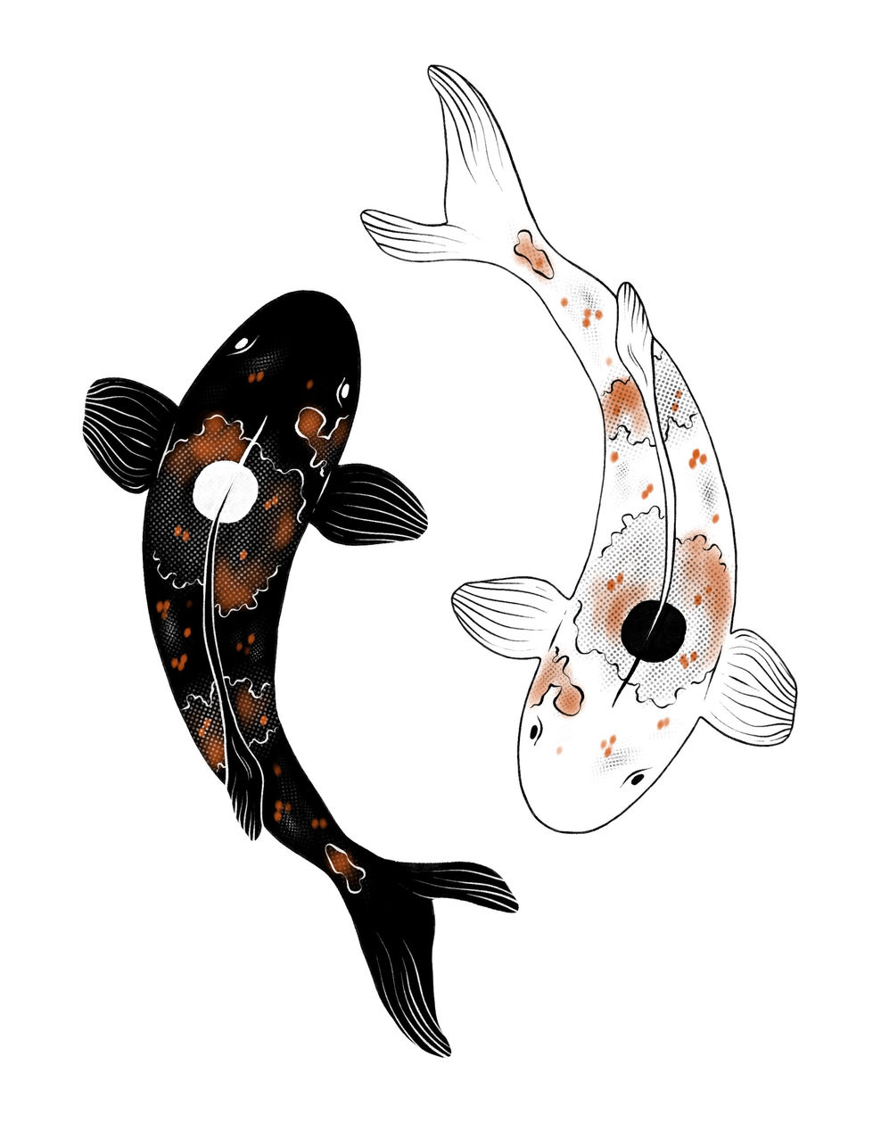 koi fish tattoo commission
