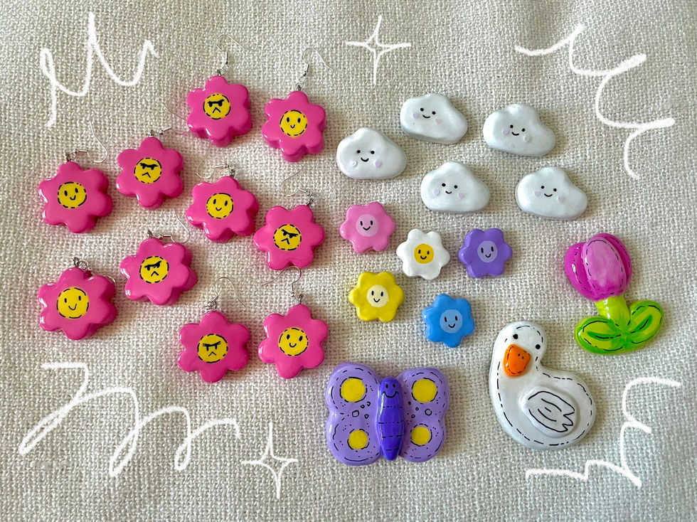 spring pins and earrings