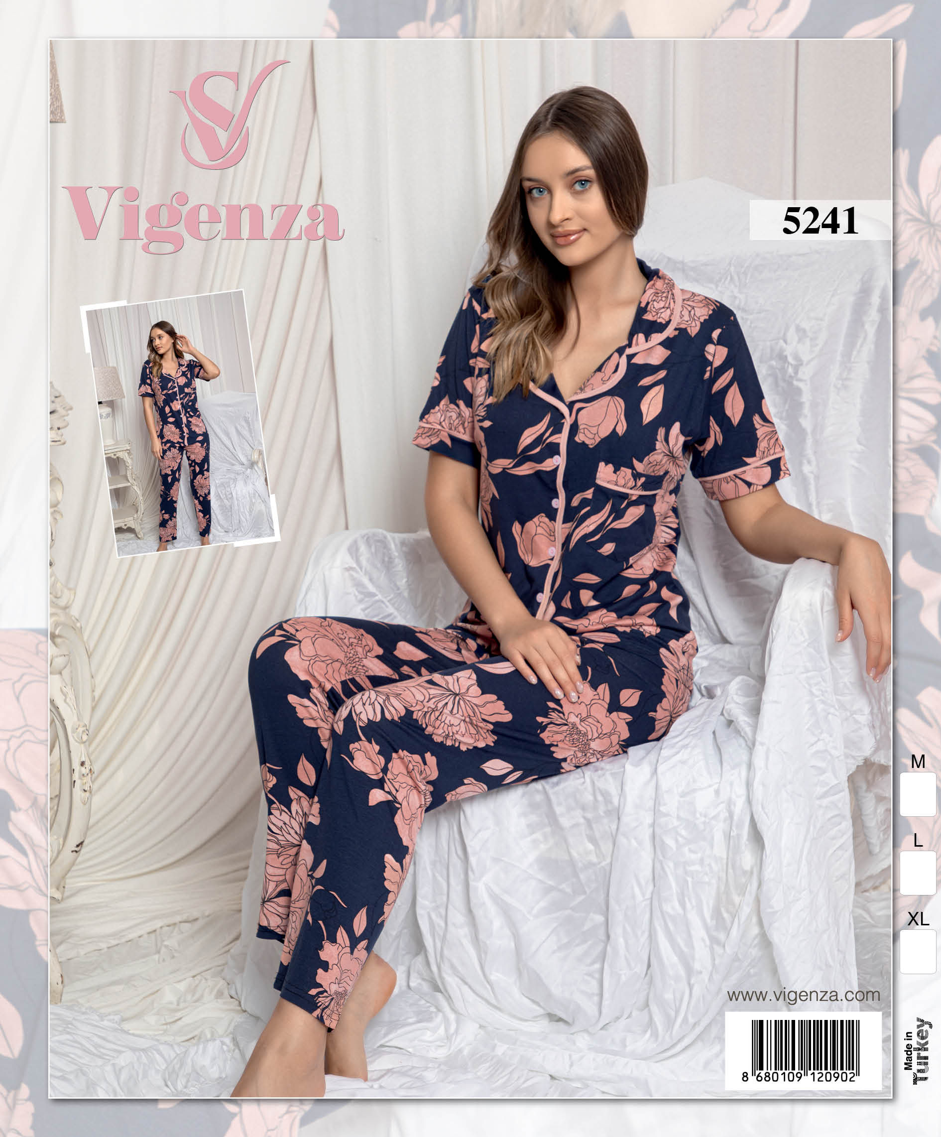 Viskon Bayan Pijama Takım