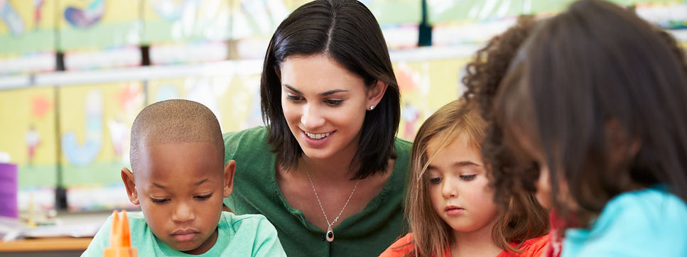 Preschool Teacher and Students