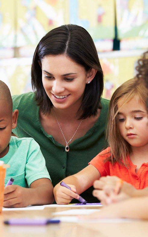 Preschool Teacher and Students 