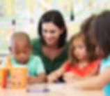 Preschool Teacher and Students