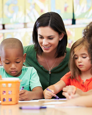 Preschool Teacher and Students