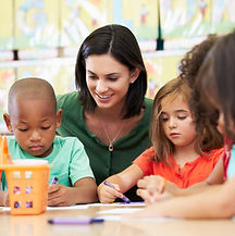 Preschool Teacher and Students