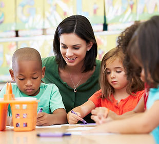 Preschool Teacher and Students