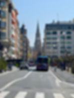 Taking the bus is convenient and easy in San Sebastian (seen here near City Hall) Prioritize these Experiences in the Foodie Paradise of San Sebastian, Spain