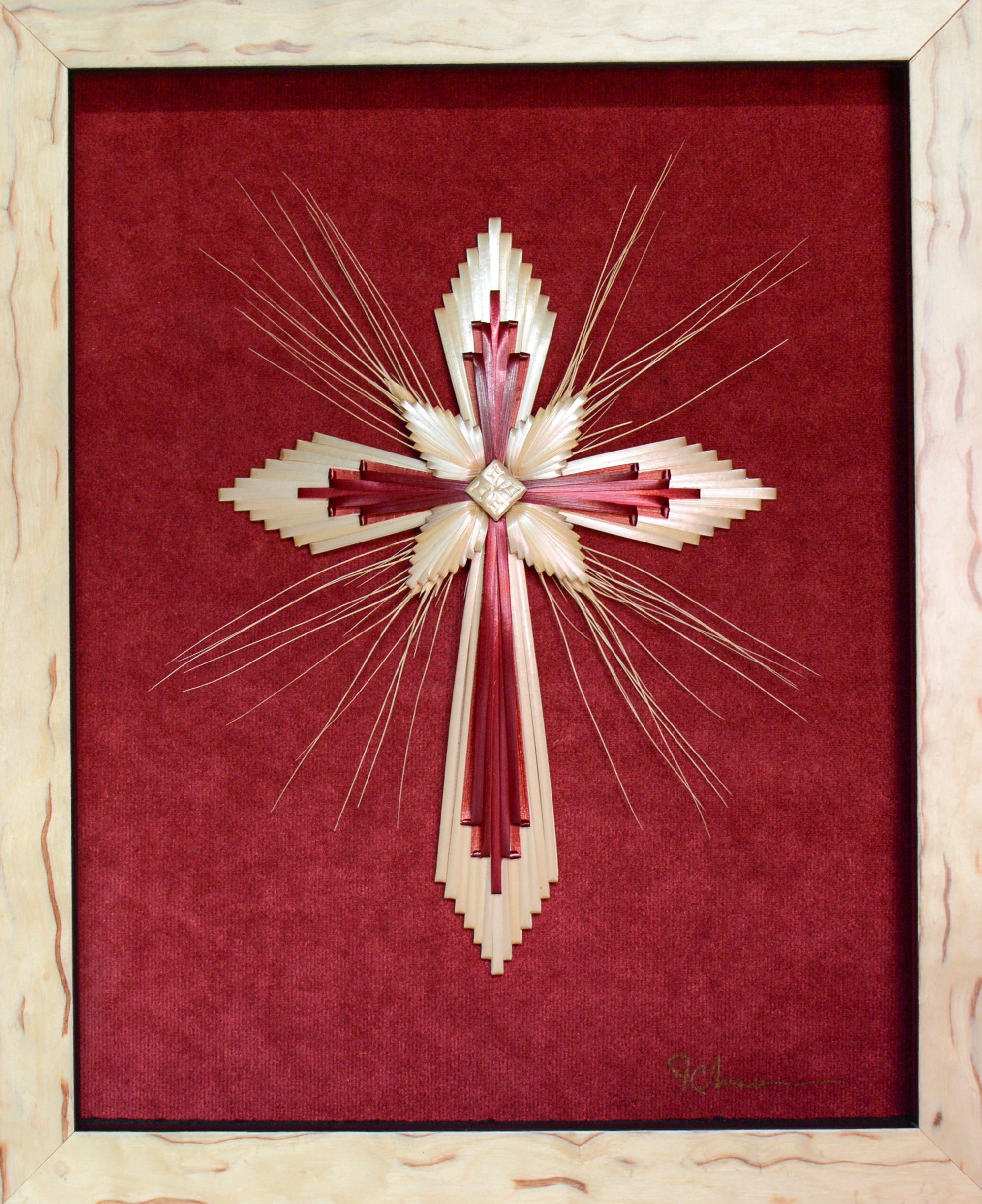 Wheat Woven Cross