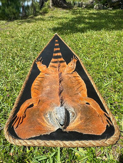 custom iguana skin rug, taxidermy iguana skin rug