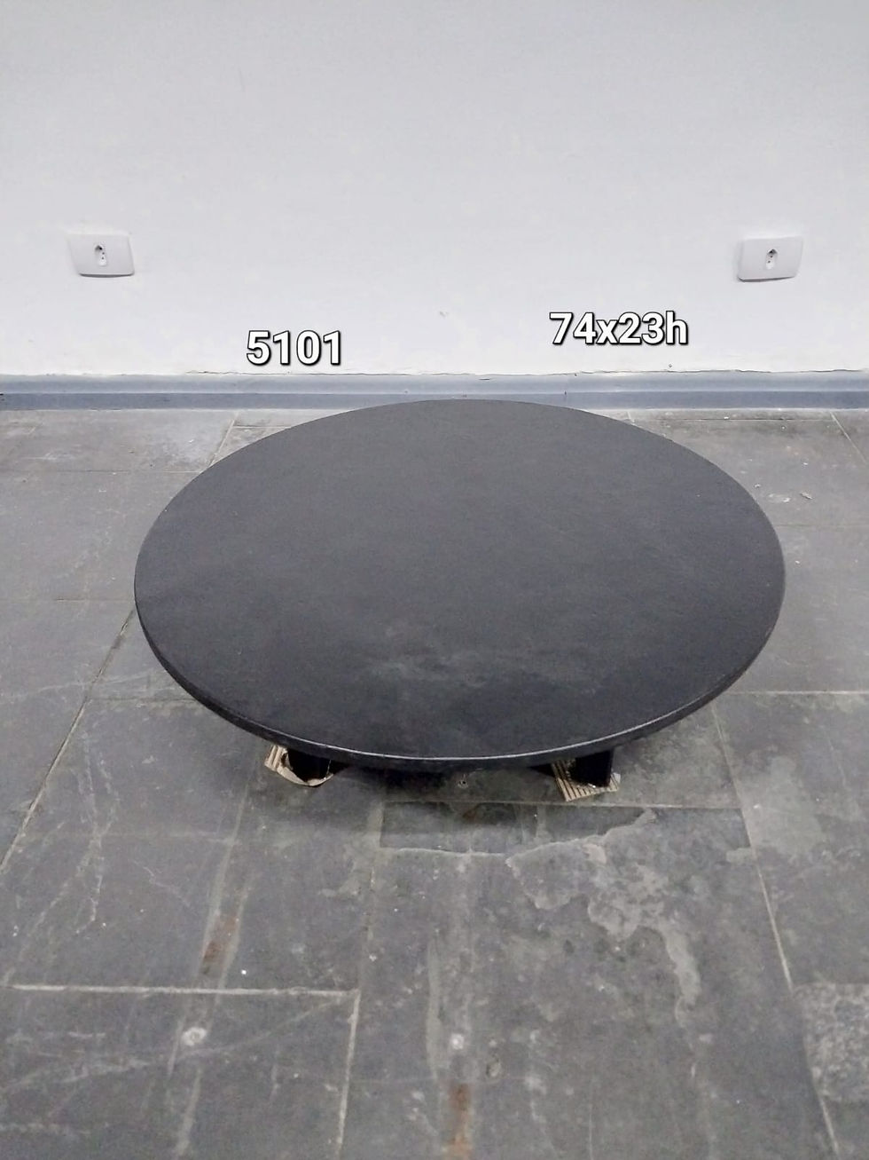 Mesa de Centro Redonda Preta Cód. 5101