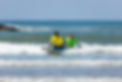 Adaptive disabled surfing Cornwall tandem kneeling
