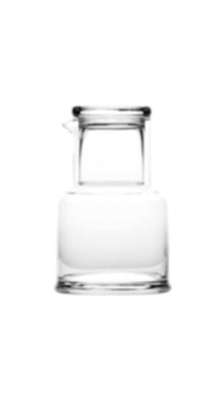 Jarra con vaso de vidrio Saara