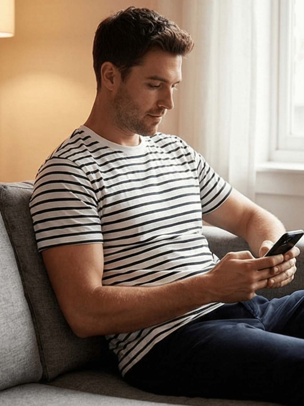 Miniatura: Camiseta Masculina Leve e Fresca para Verão | Tecido Respirável Viscose Elasta