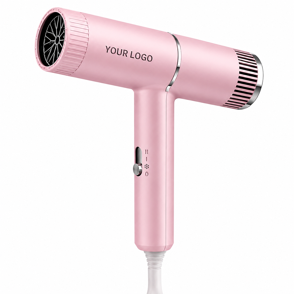 Thumbnail: Pink professional high-speed hair dryer with custom logo.