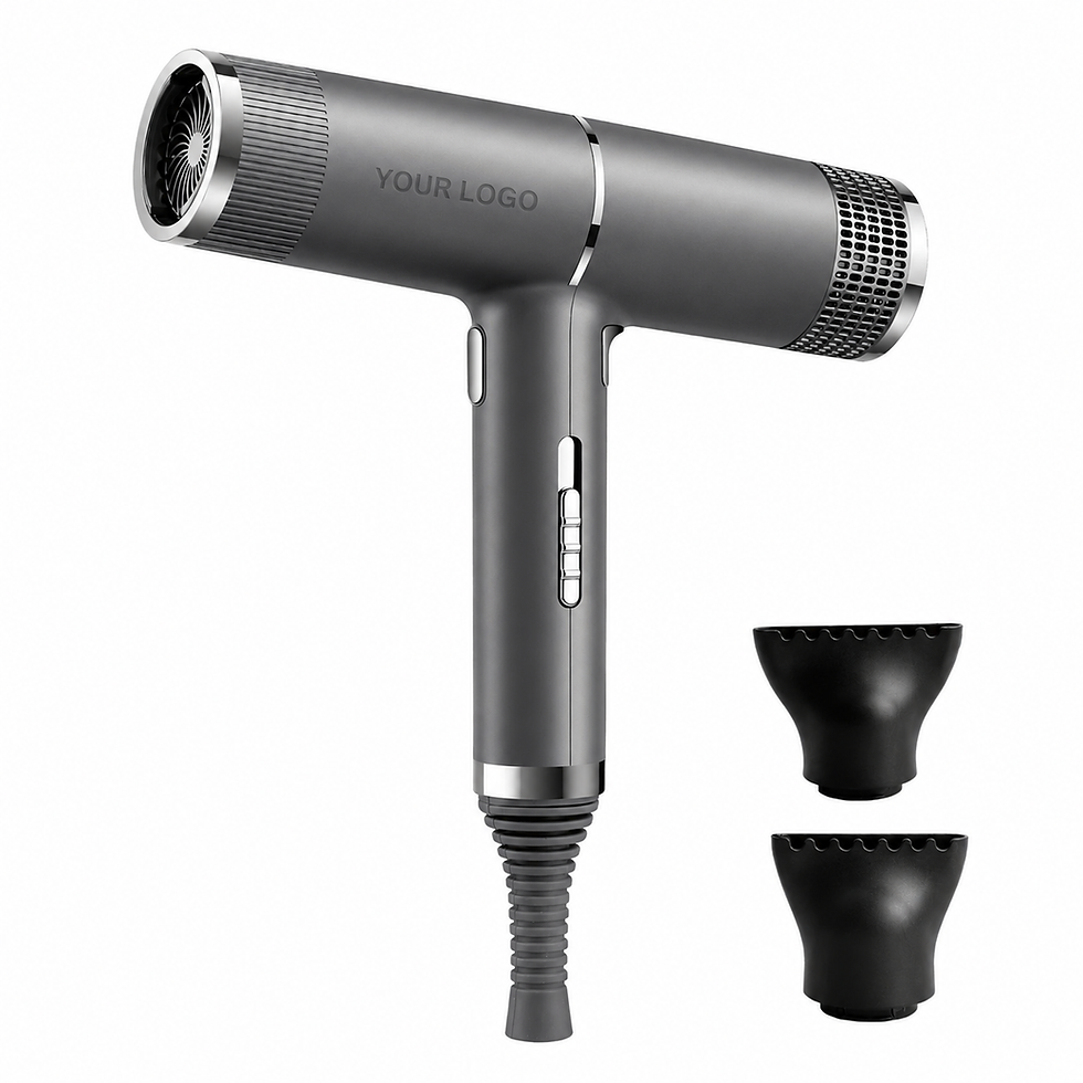 Thumbnail: Professional high-speed hair dryer with two nozzles.