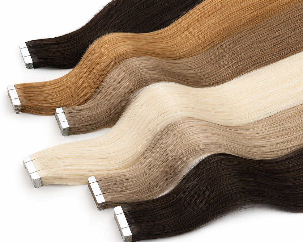 サムネイル： Luxury private label tape hair extensions in multiple shades