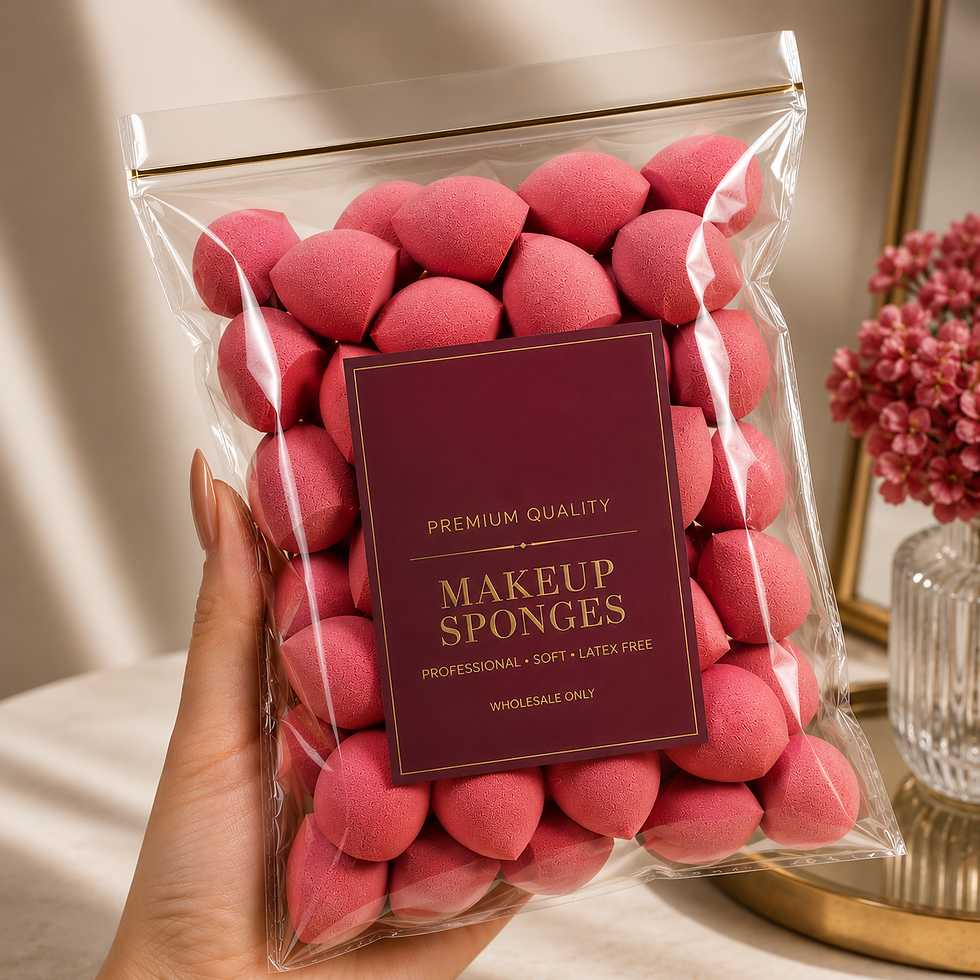 섬네일: Bulk pack of pink premium quality makeup sponges