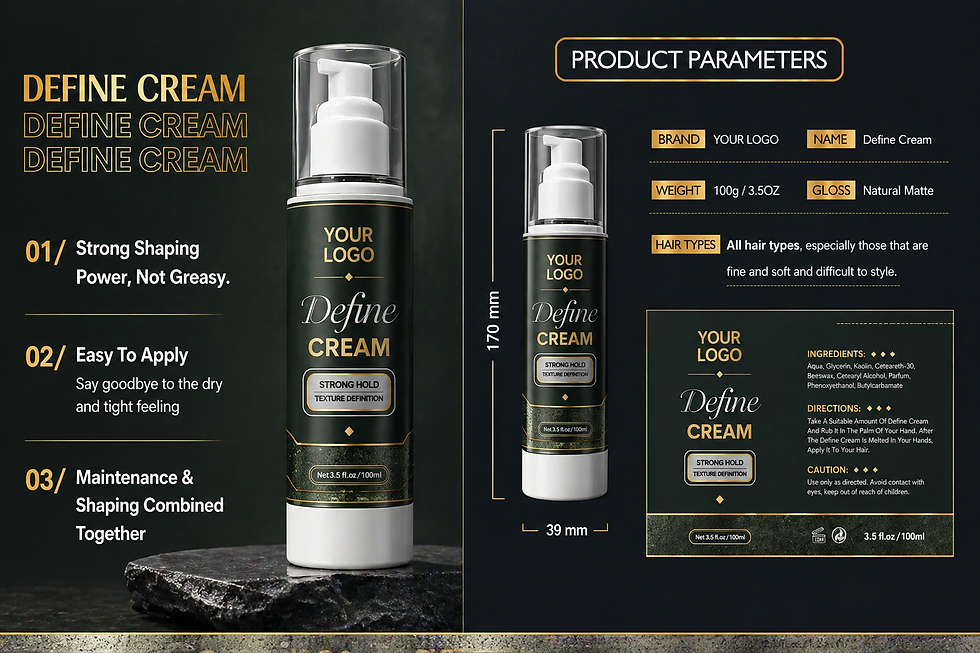 Thumbnail: BarberCraft Define Cream product specifications and bottle