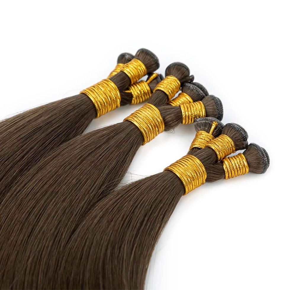 Pikkukuva: Flat tip hair extensions in dark brown private label