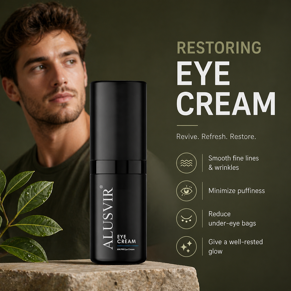 Thumbnail: Alusvir Restoring Eye Cream for men's face care set