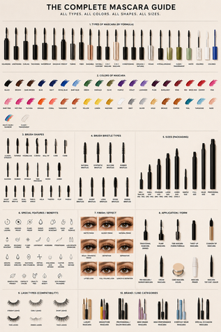 The Complete Mascara Guide: types, colors, brushes, and application