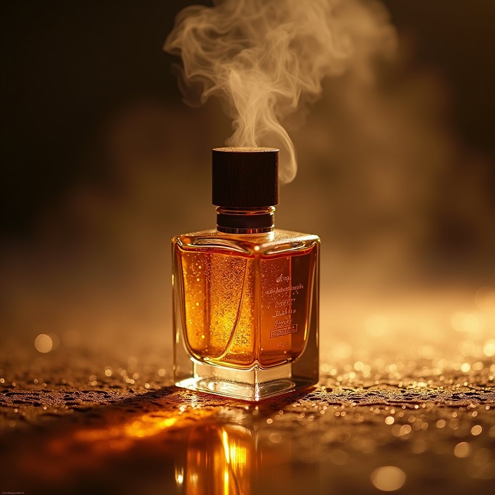 Миниатюра: Luxury fragrance unisex perfume bottle with rising smoke