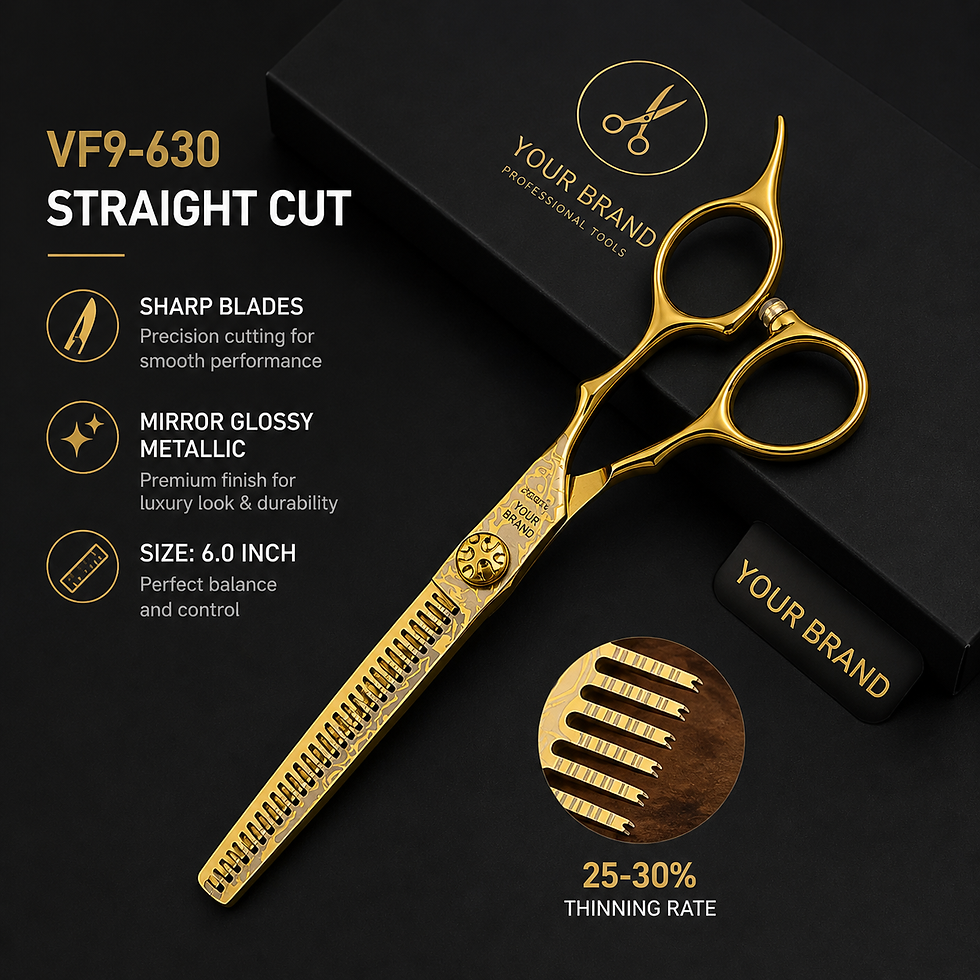 Thumbnail: Gold VF9-630 thinning scissors with 25-30% thinning rate