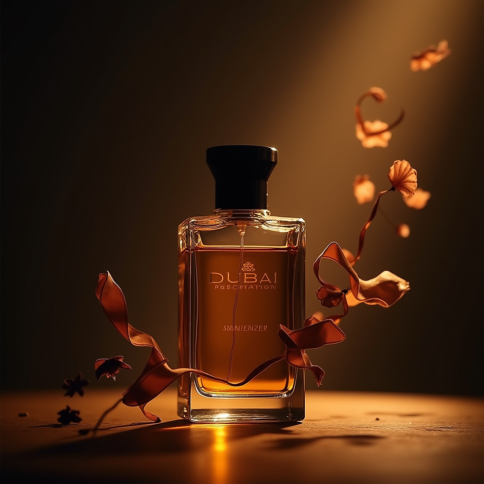 थंबनेल: Dubai luxury fragrance unisex perfume bottle with amber liquid