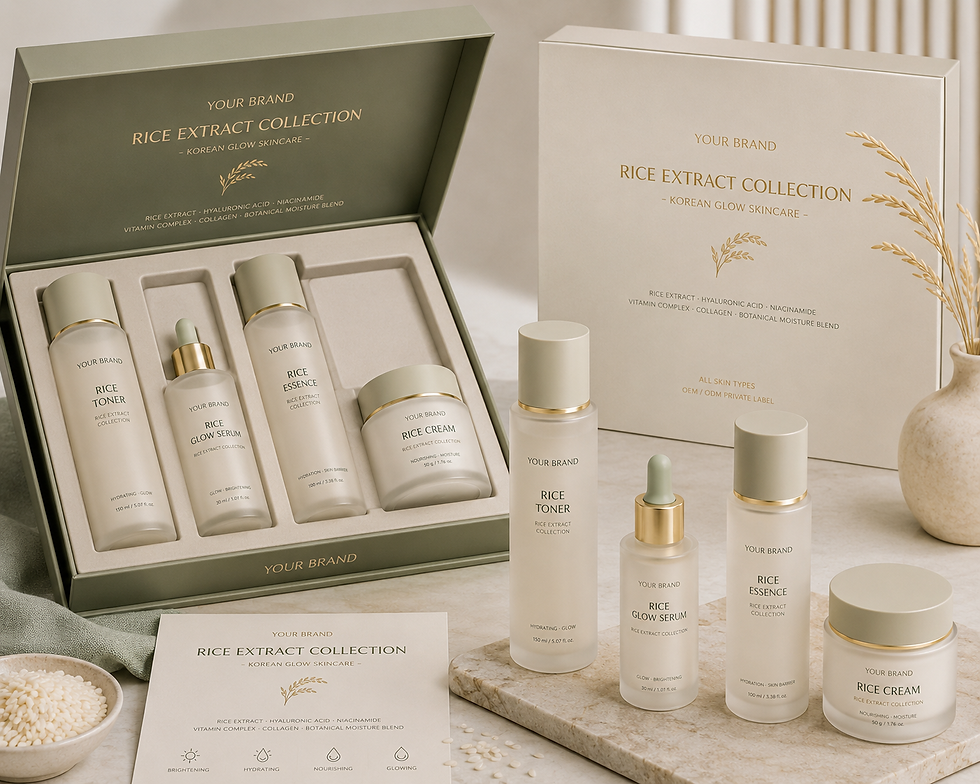 Thumbnail: Private label rice extract skincare collection set