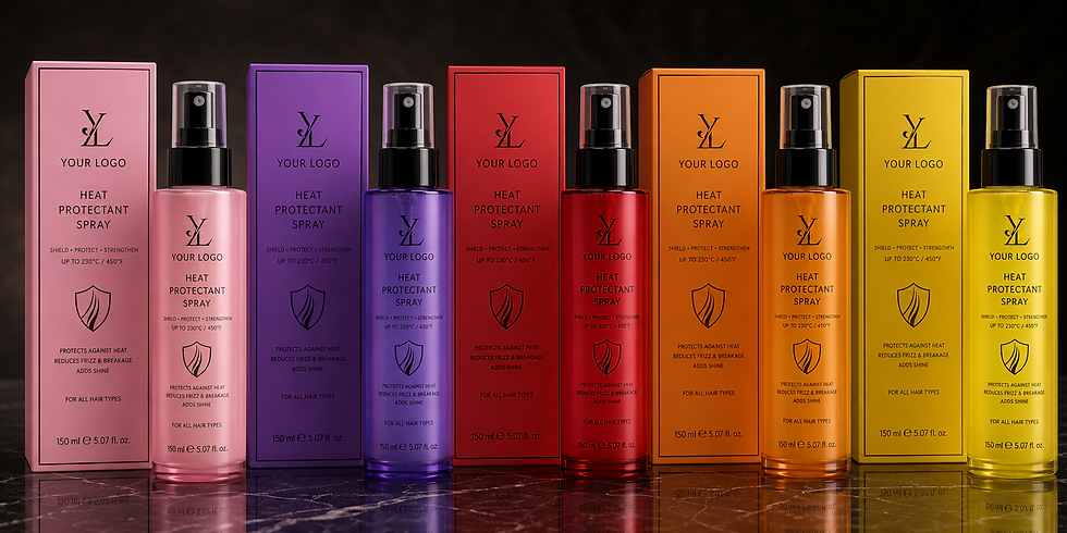縮圖：Private label heat protectant spray in colorful packaging