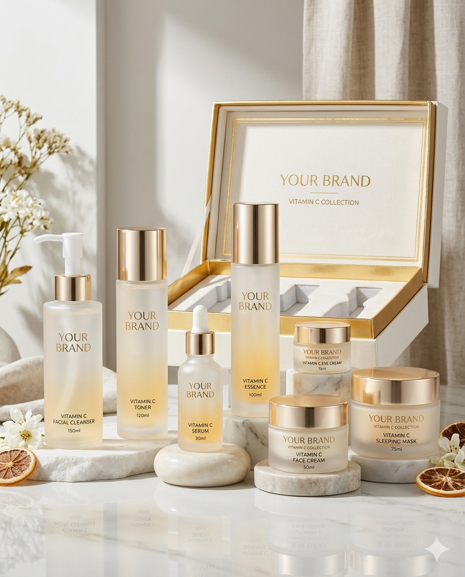 縮圖：Private Label Vitamin C Skincare Collection in a gift box