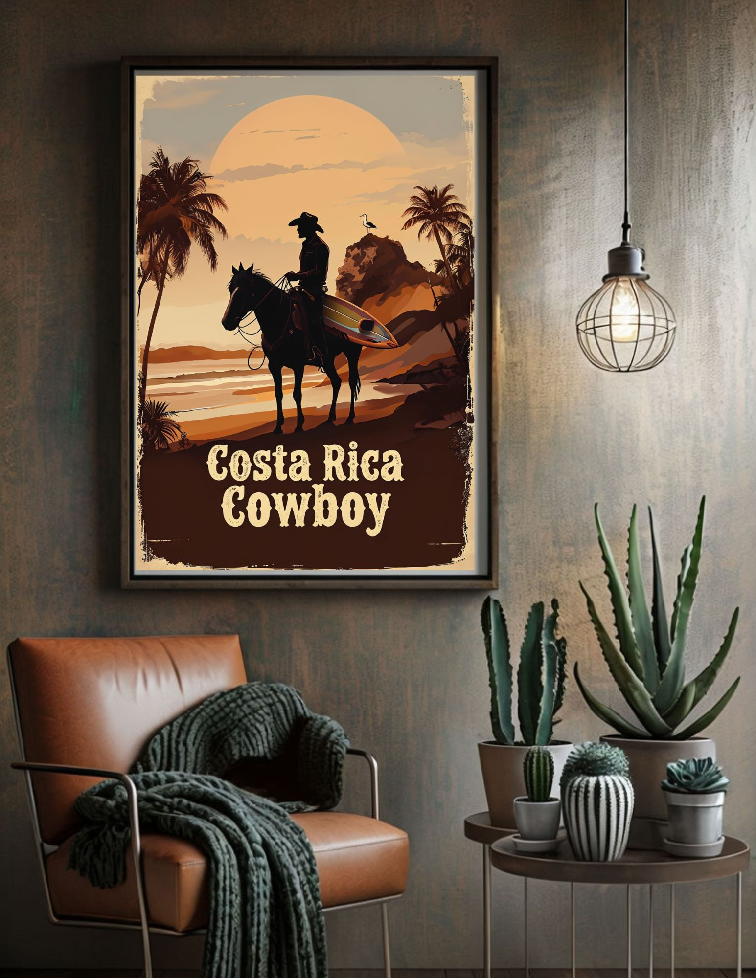 Costa Rica Cowboy - Satin Poster Costa Rica Unique Decor