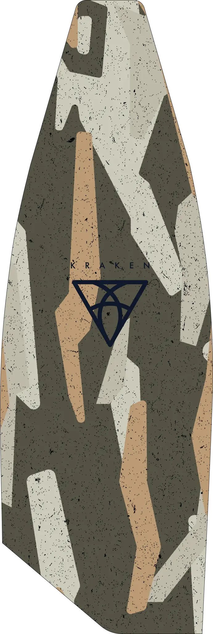 Asymmetric Seven Seas Camo – Sandy Green Fins 580mm