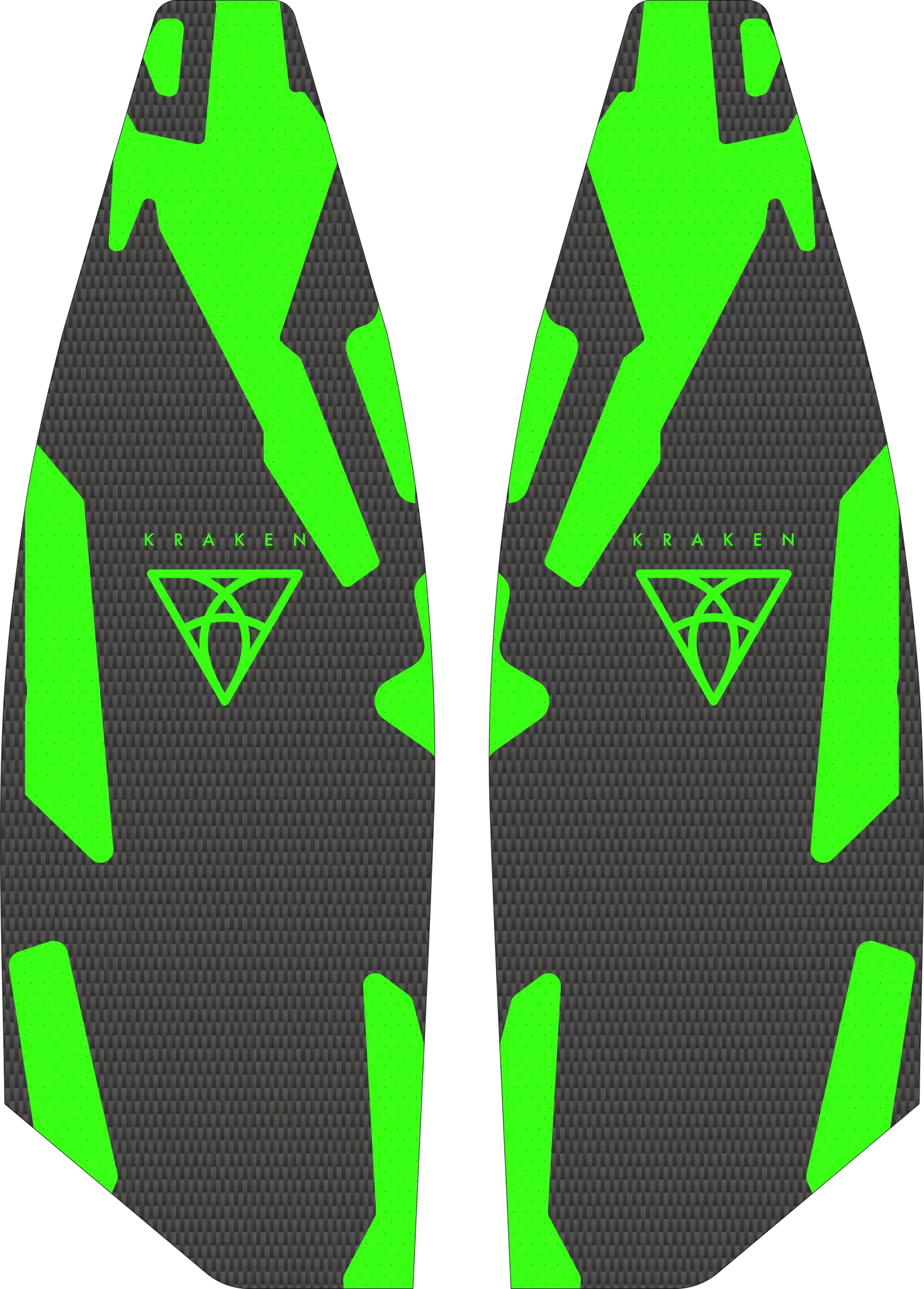 Asymmetric Fluo Line – Green Fins 580mm
