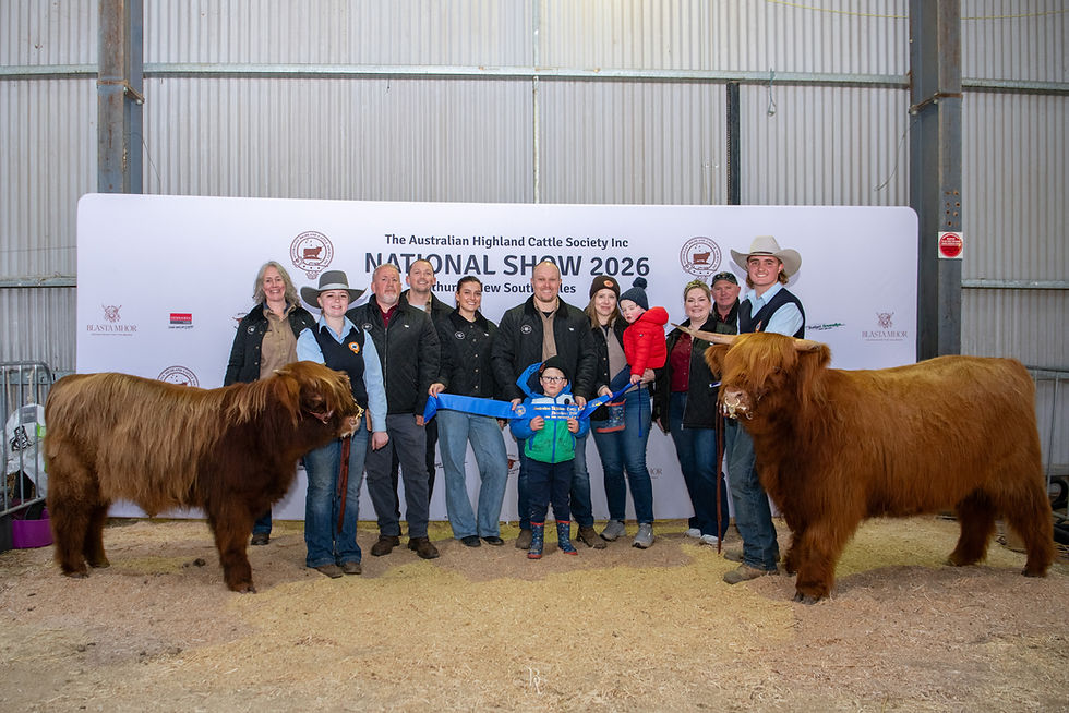 The Blasta Mhor team at the Australian Highland Cattle National Show, Bathurst.