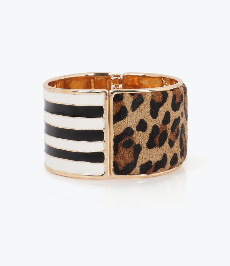 Miniatura: Bracciale Lola Casademunt con stampa animalier - righe