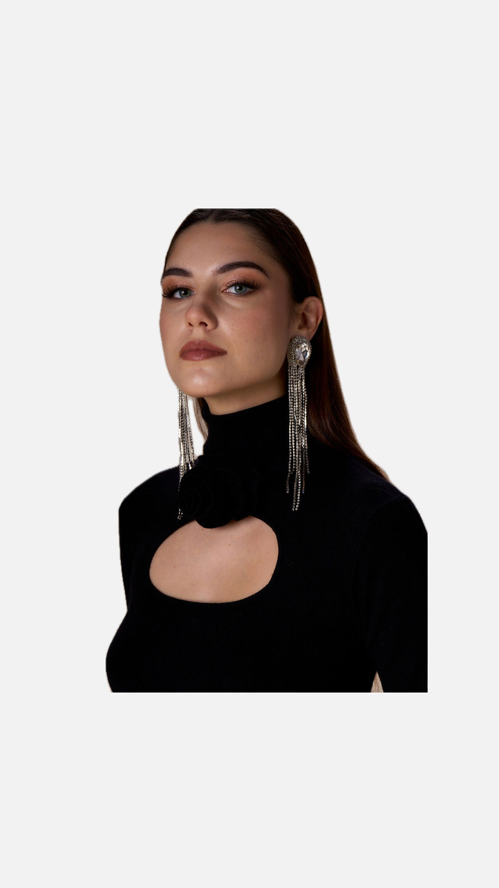 Miniatura: ABITO CUTOUT CON ROSA 