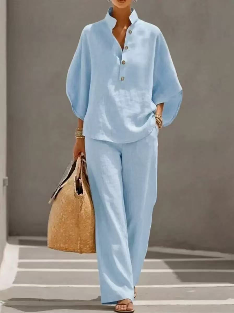 Thumbnail: Ladies' Leisure Shirt Set, Lazy and Relaxed Feel, Top Choice for Commuting and V