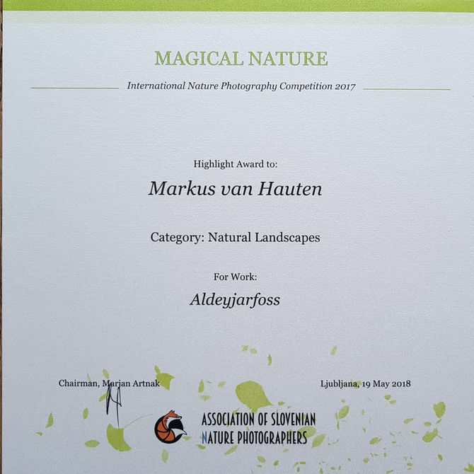 Award from Slovenenia