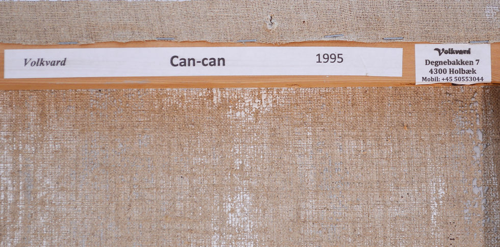 Thumbnail: Can-can, Original painting by Volkvard, Jorgen Folkersen, labels on the back