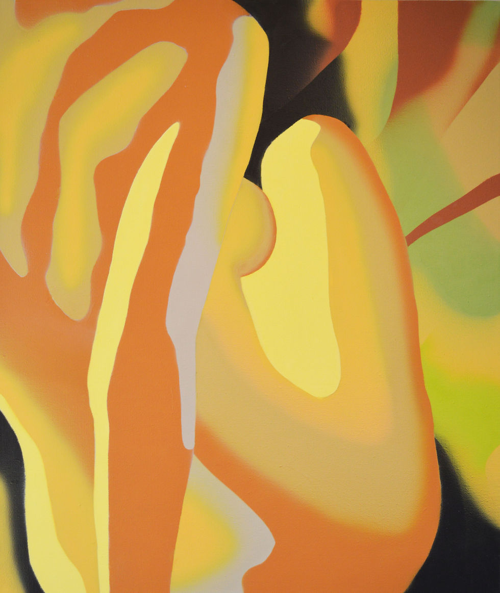 Thumbnail: Woman back, Original painting by volkvard, Jorgen Folkersen, front view