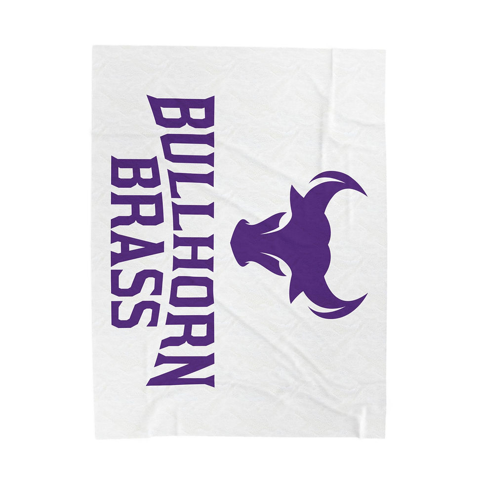 Thumbnail: Bullhorn Brass Velveteen Plush Blanket 